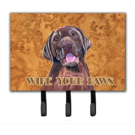 Carolines Treasures 6 x 9 In. Labrador Wipe your Paws Leash or Key Holder SC9127TH68